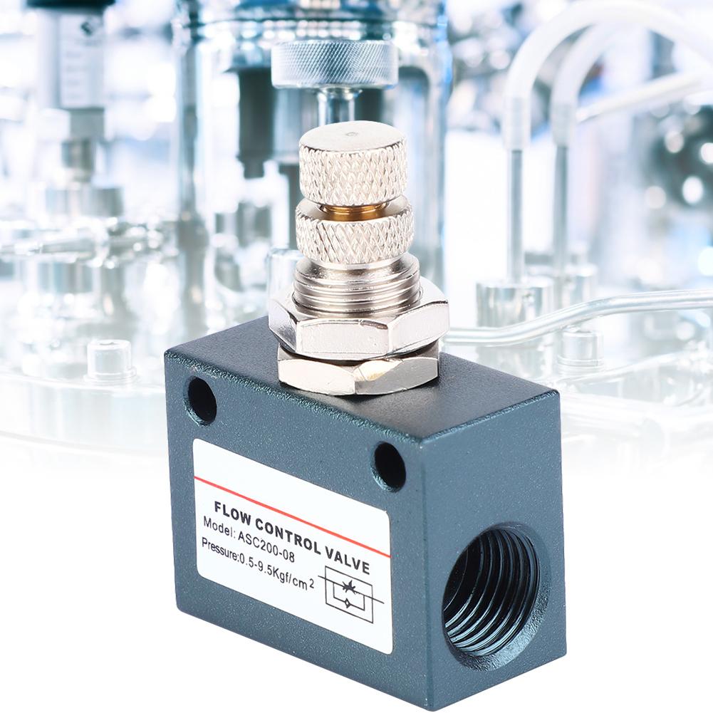 ASC200 08 G1 4 Pneumatic Air Flow Speed Control Valve Aluminum Alloy Throttle Valve