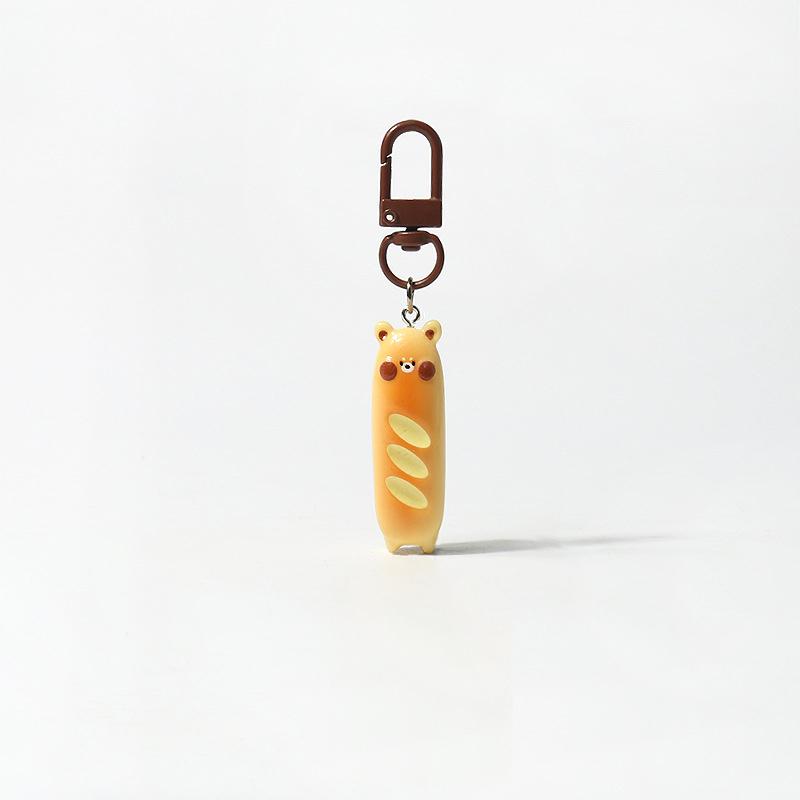Cute Cartoon Baguettes Keychain Personality Kawaii Animal Bread Car Keyring Pendant Backpack Decoration Accessories Gifts