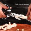 Panda Stainless Steel Multi-Purpose Kitchen Scissors for Cutting Duck, Fish, Chicken Bones, and Food - Sharp and Labor-Saving Tool