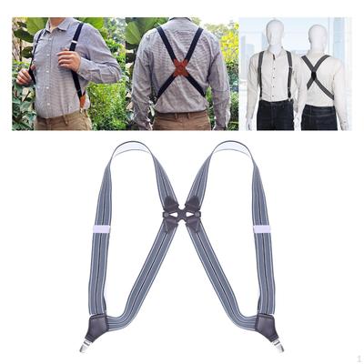 Casual Men Suspenders Elastic Hooks Button Y Shaped Adults Back Belt Heavy Duty Comfortable Pants