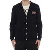 GUCCI GUCCI GG Embroidered Wool Cardigan Knitted Top Navy 576815-XKAOW-4440