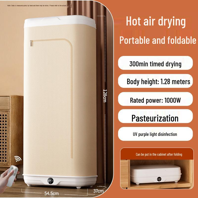 Compact Portable Folding Clothes Dryer for Dorms and Travel Home Use