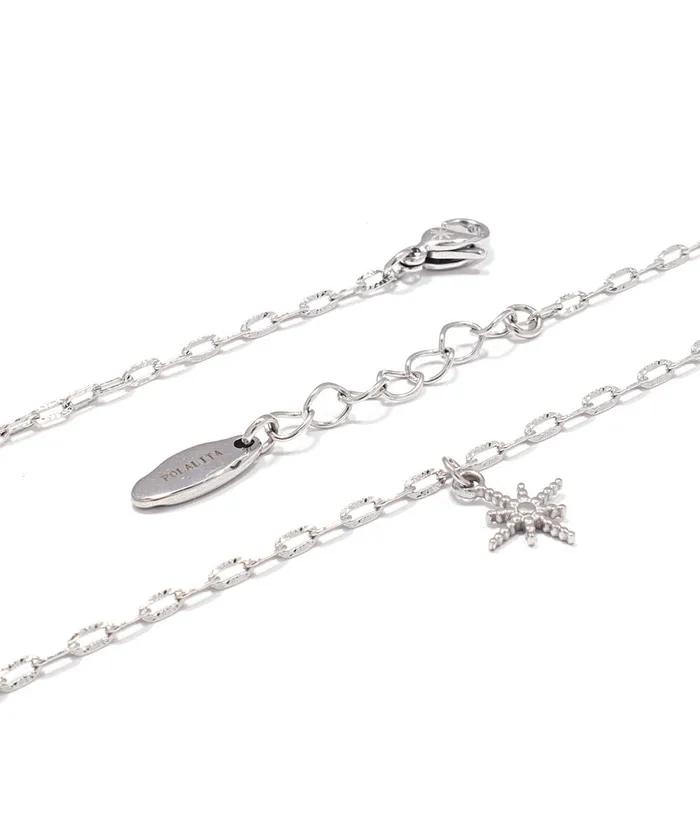 Sparkle Star Surgical Chain Necklace (PLT-NL-087_SV)