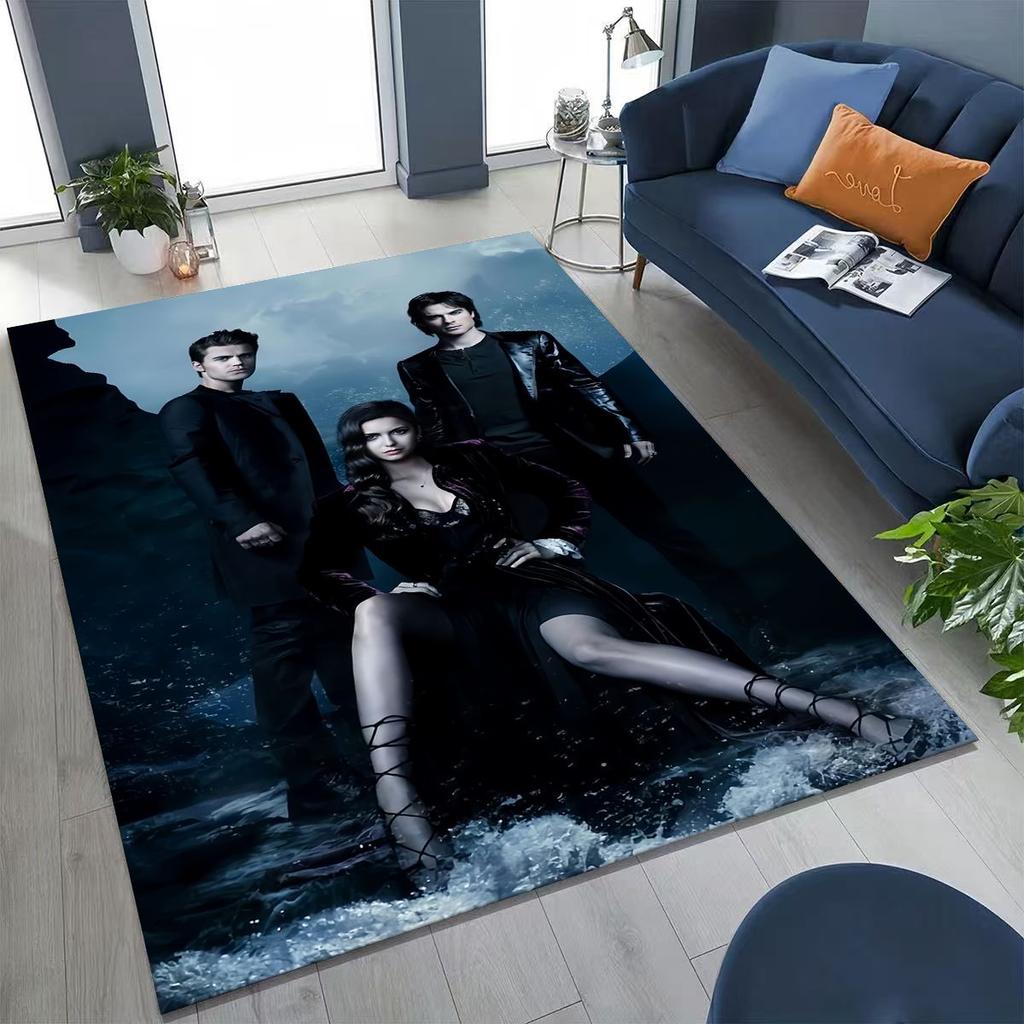 Dywan Damon Salvatore z Pamiętników Wampirów do Sypialni Salonu Sofy Domu Mata Dekoracyjna Pod Drzwi, Duża Antypoślizgowa Mata Podłogowa dla Dzieci do Zabawy