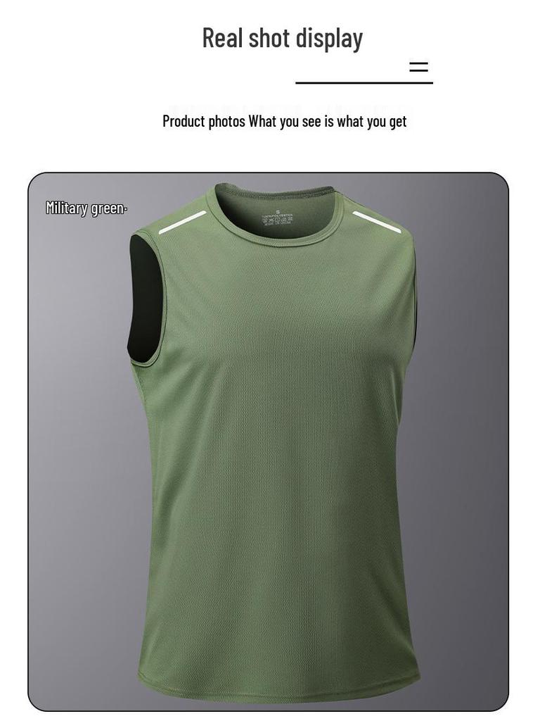 Men's Summer Outdoor Quick-Dry Sleeveless Fitness T-shirt
