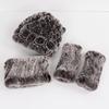 New Winter 3 Pieces Knitted Real Rex Rabbit Fur Hat Scarf Gloves Sets Women Natural Rex Rabbit Fur Warm Cap Scarves Mittens