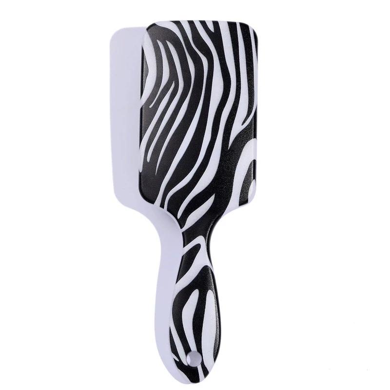 1 Pcs Home Leopard Air Cushion Combs Salon Women Scalp Massage Comb Handle Wide Teeth Hair Brush Anti-static