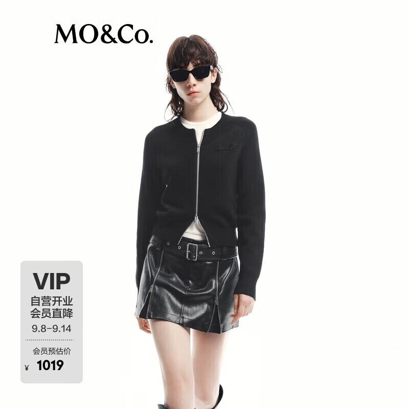 

MO&Co. 2024 Осень Американский стиль Цветной блок Реглан Шерстяной кардиган M