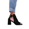 Where's That From Womens/Ladies Lisa Suede Open Toe Block Heel High Heels