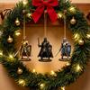 Holiday Countdown Calendar Christmas Medieval Knight Advent Calendar, with 24 Acrylic Decorations, Collectible Decor Day Xmas Box, Party Gift