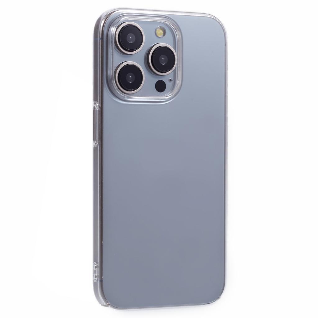 For iPhone 13 Pro Max Case Hard PC Clear Phone Cover (Precise Lens Cutouts)