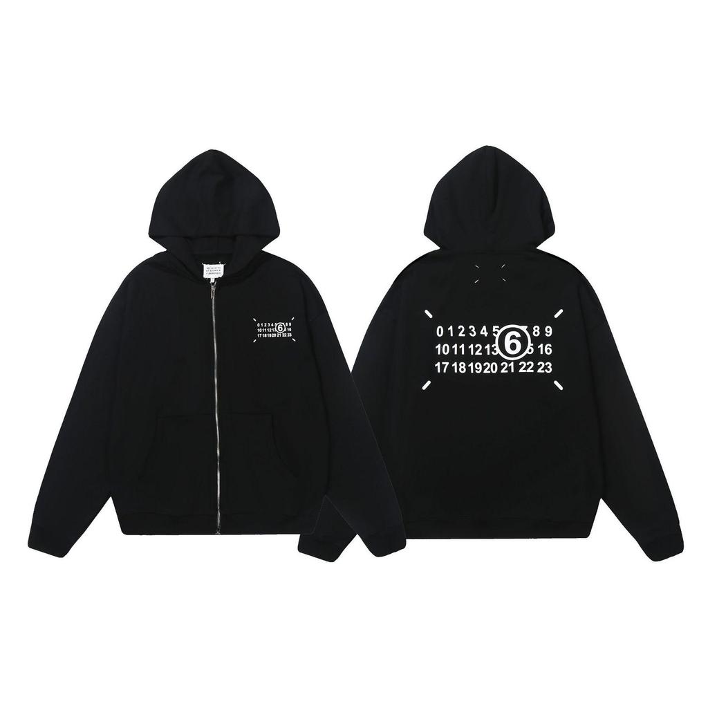 Maison Margiela MM6 Unisex Terry Zip-Up Hoodie Cardigan