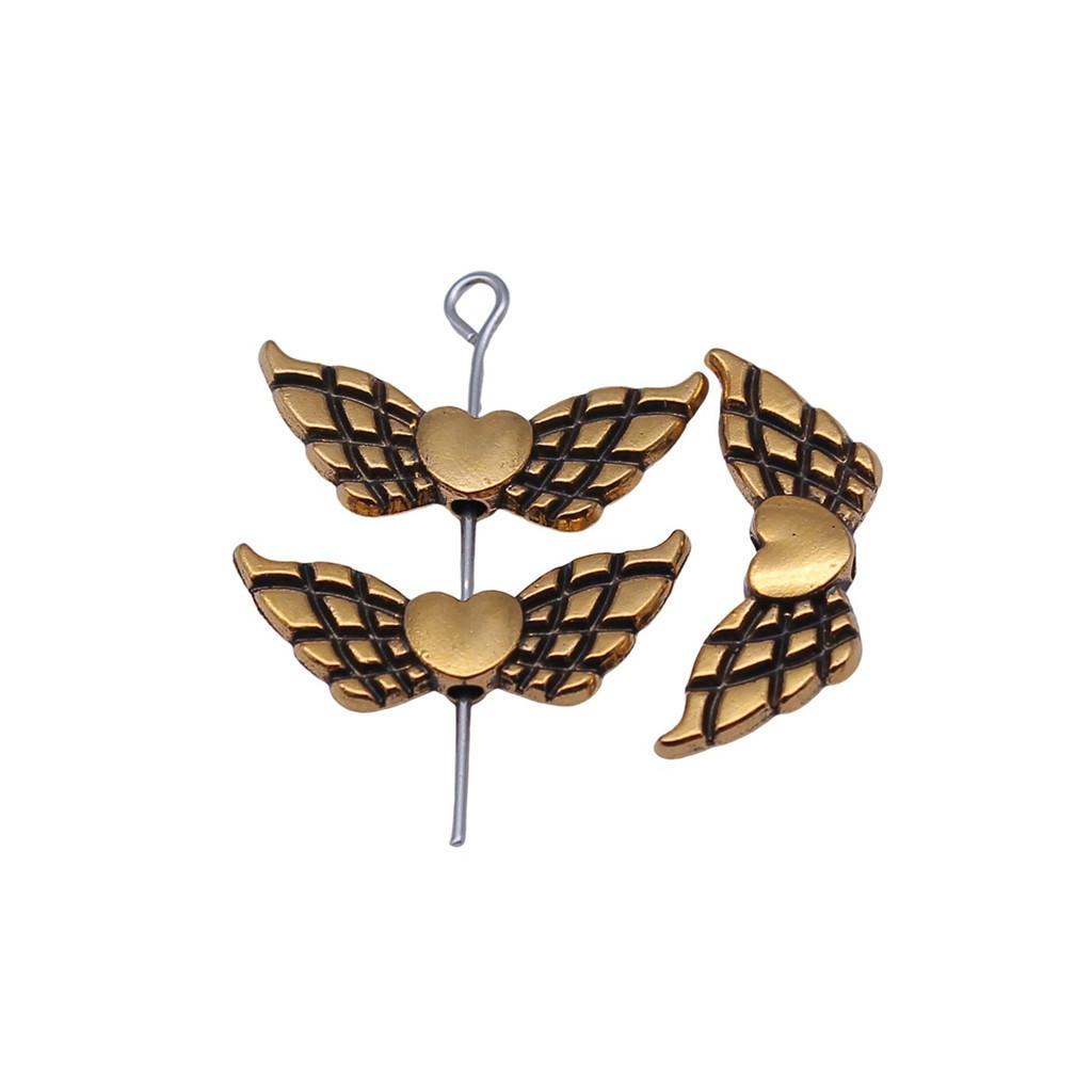 Angel Wing Beads Spacer Small Hole Butterfly Charms For Spiritual Jewelry