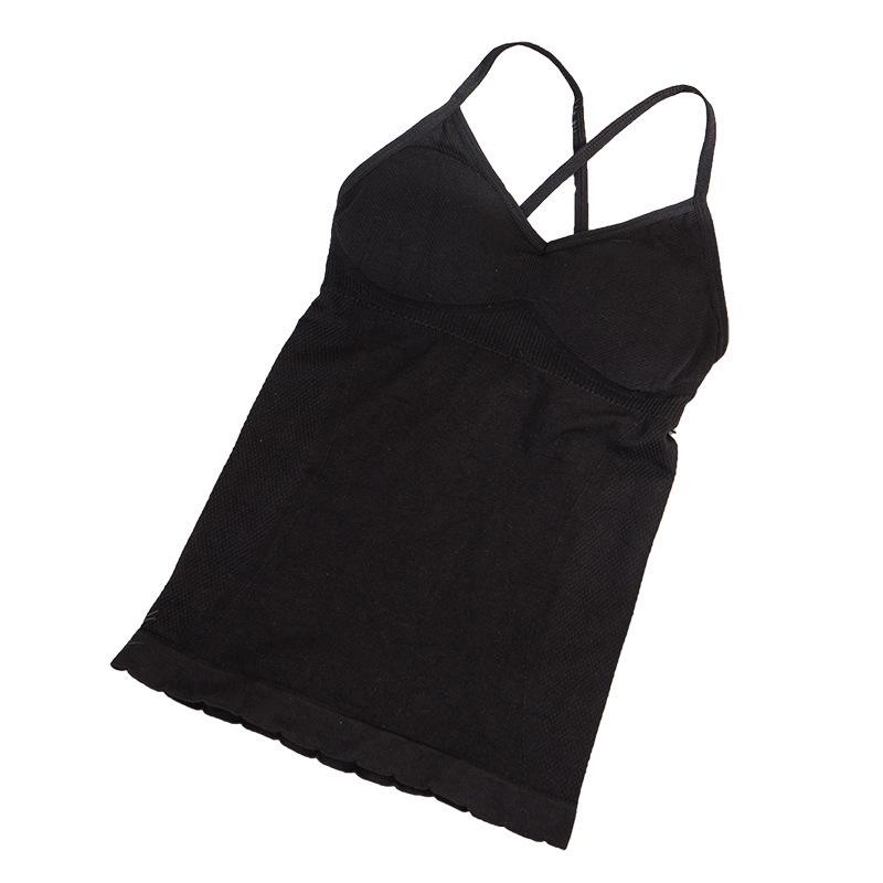 Korean Style Fleece Lined Thermal Vest Slim Fit Built In Bra Non Slip Layering Top