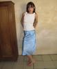 Centor Leopard Midi Skirt_Sky Blue