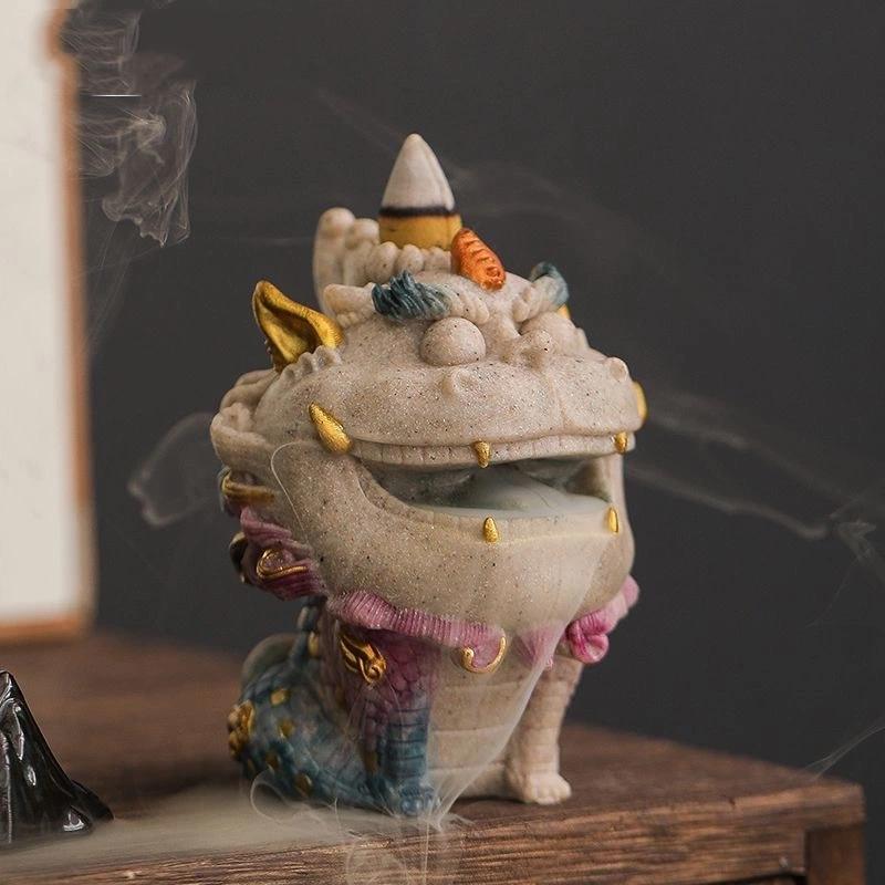 Creative Backflow Incense Burner Pixiu Ornament Home Indoor Living Room Decoration