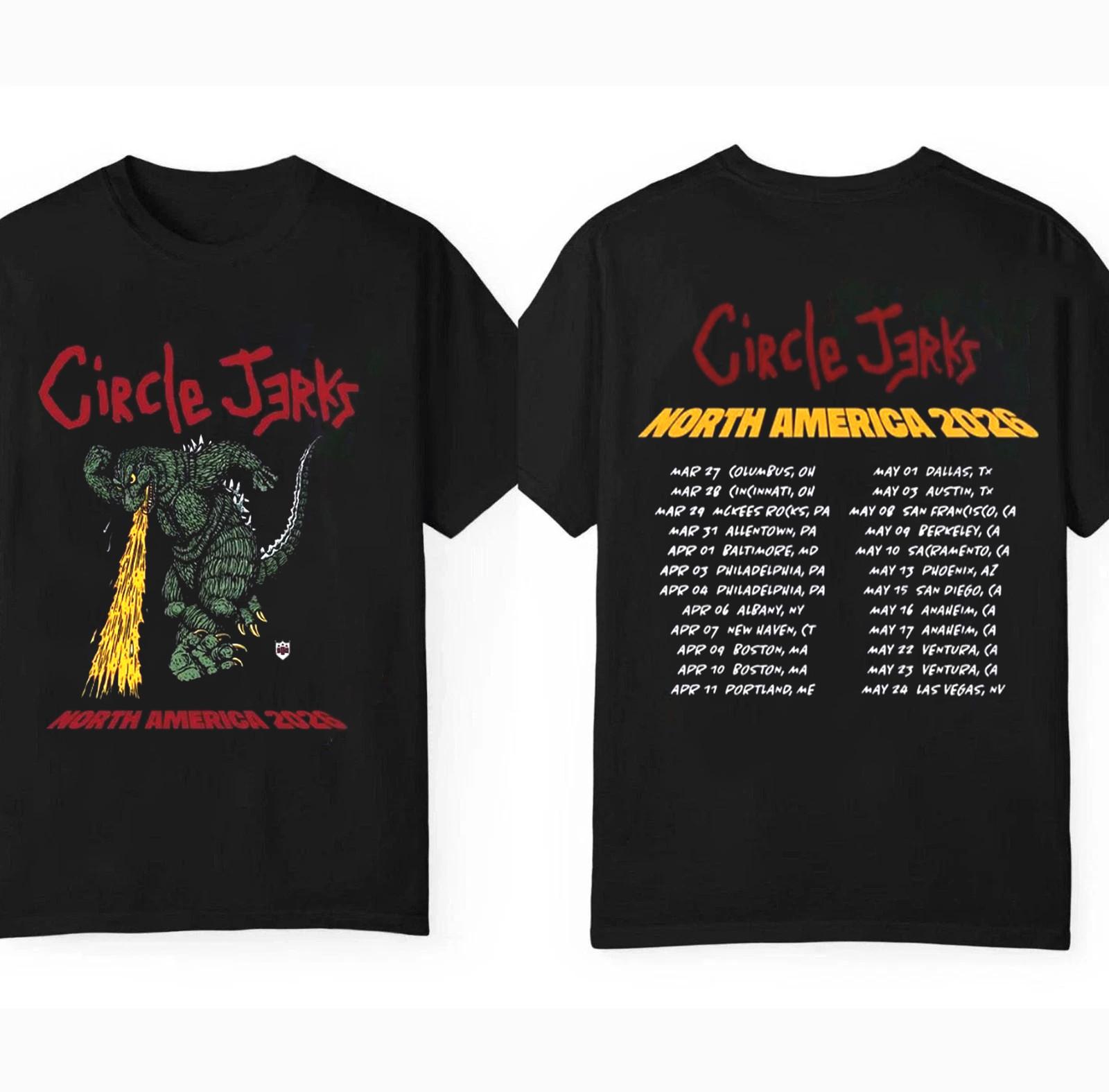 New Circle Jerks Band 2 Sdies On New Tour S to 5XL Concert Shirt SN886 XXXXL