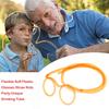 Silly Straw Glasses Fun Loop Drinking Straw Eye Glasses for Kids Party (Orange)