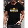 European Sizes "BUILD TEAM" Engineer Construction Site Theme Print | Spring New Release, Comfortable Breathable Casual Sportswear Top