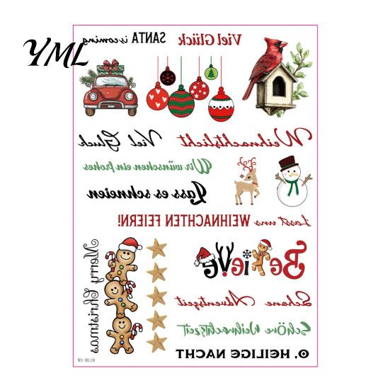 Holiday Crafting Accessories Christmas Candle Transfer Stickers, DIY Craft Supplies, Waterproof Water Decals for Candles Decorative Making And Festive