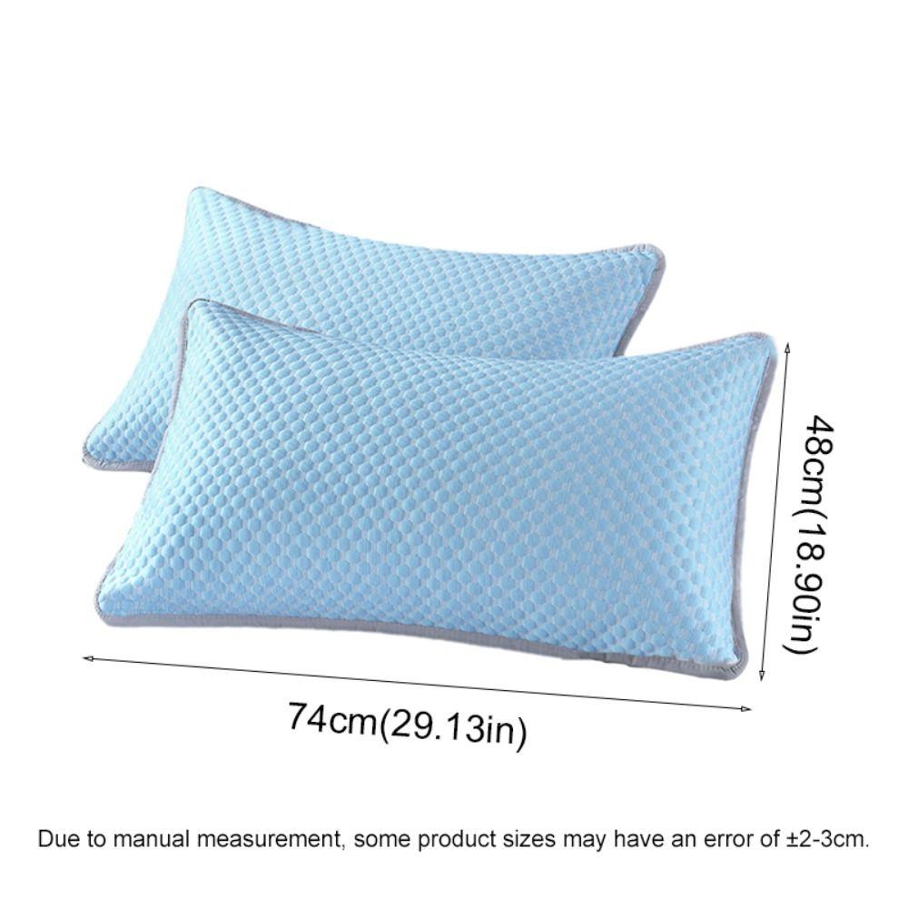 2 Pcs Breathable Cool Ice Bean Pillowcase Washable Bump Design Summer Pillowcover Skin-friendly Solid Color Pillow Protecter