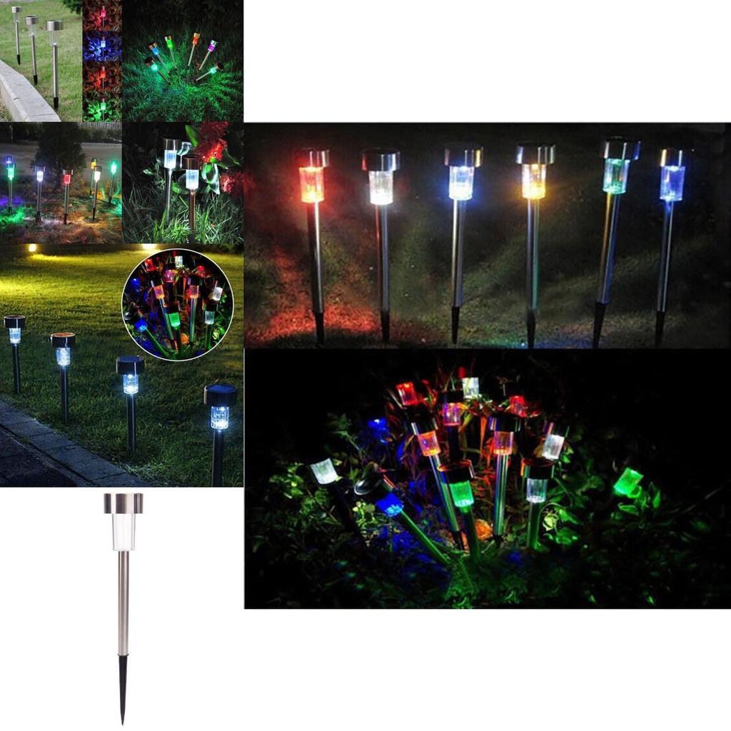Stainless Outdoor Garden Steel Led Solar Landscape Path Lights Lamp Yard
