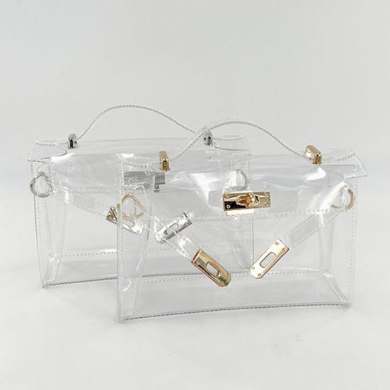 Dámská kabelka Crossbody Stylová odolná průhledná kabelka Elegantní módní peněženka na koncertní sportovní akce