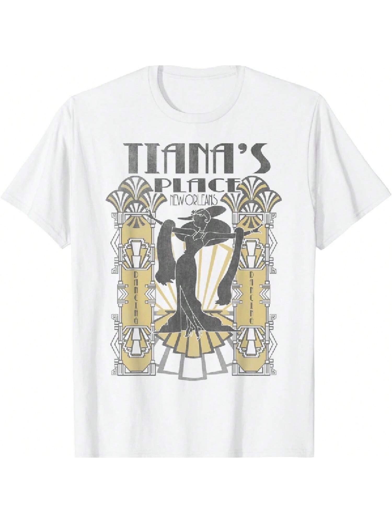 Princess And The Frog Tiana s Place Art Deco Poster T-Shirt S разноцветный