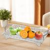 Food Tray Table Organizer Serving Platter with Handle Storage Container Fruit Plate for Party