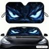 Azure-blue Lightning Beast Sun Visor Portable Car Front Windshield Sun Curtain Heat Insulation Auto Sun Protection Accessory