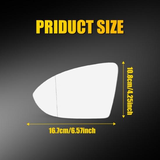 Left Driver Side Heated Wing Mirror Glass For VW Golf MK7 2013- GTI R Jetta