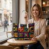 Bohemian Embroidered Tote Bag Retro Colorful Large Capacity Daily Casual Exquisite Travel Fashion Shoulder Bag for Ladies