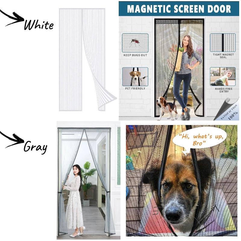 Magnetic Mesh Door Curtain For Summer Mosquito Protection, Ideal For Kitchen, Living Room, Bedroom