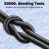 Fast Charging Cable 120W USB to Type C Cable LED Display 100W Type C To Type C Nylon Braided Data Cord for Samsung Xiaomi Huawei