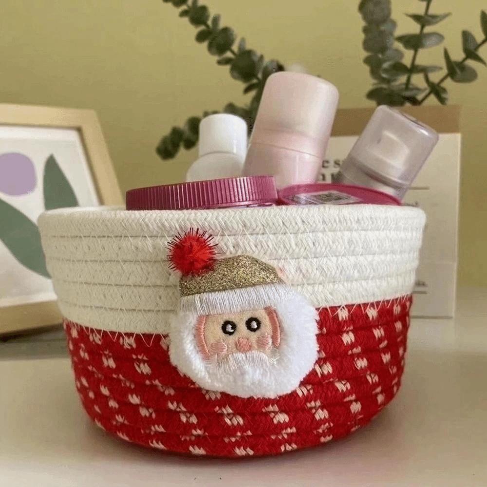 Multifunktionaler Schreibtisch-Organizer Weihnachtsmann Süßigkeiten-Aufbewahrungskorb Weihnachts-Aufbewahrungskorb Kinder
