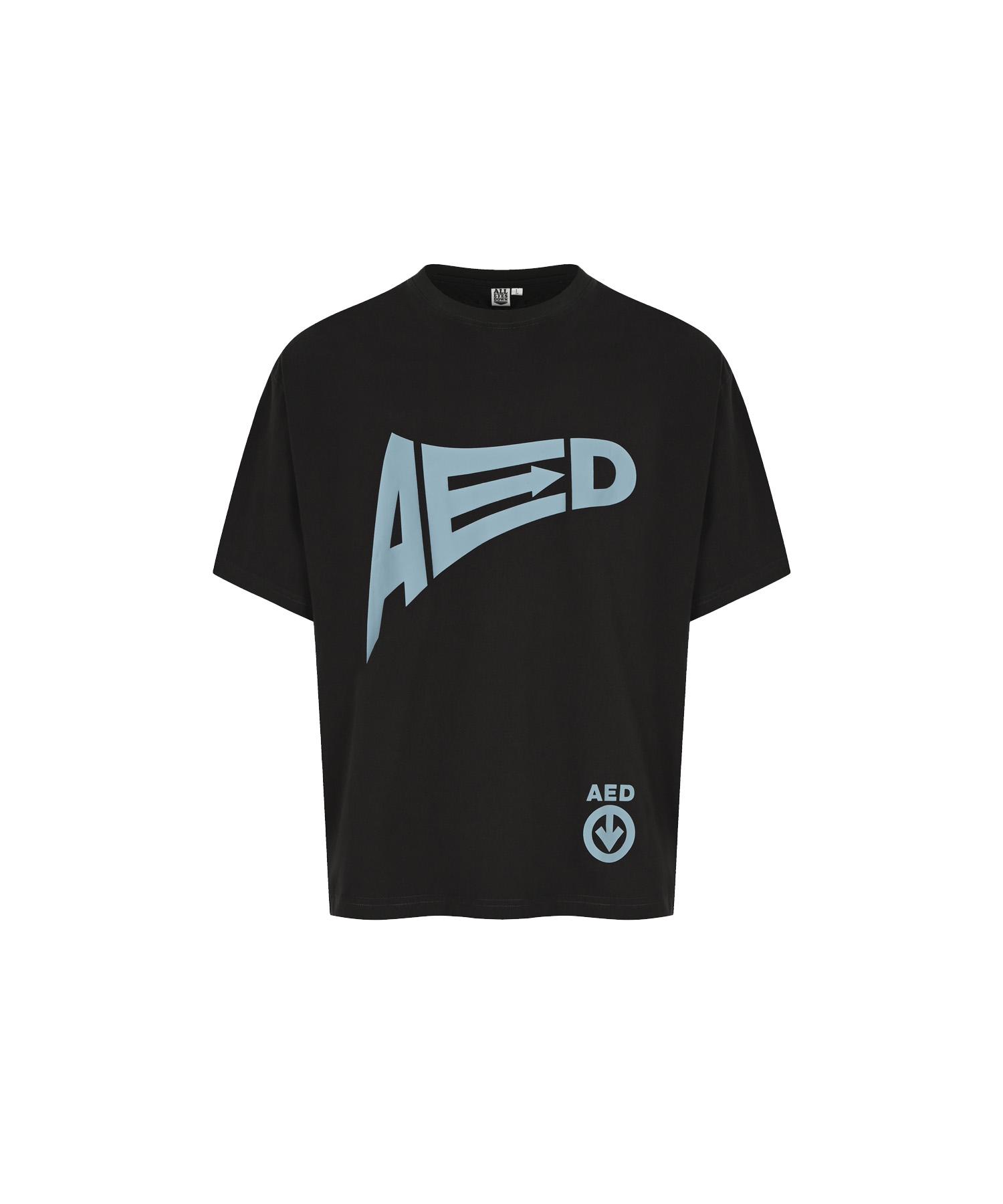 All Eyes Down Pigment Direction Logo T-Shrit (Charcoal) Charcoal/S