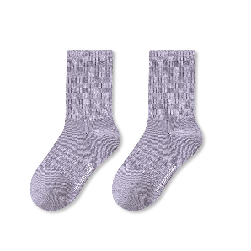 1-12Y Children's Casual Socks Solid Color Teenager Boys Girls Uniform School Sock Cotton Toddlers Infant Baby Socken For Kids