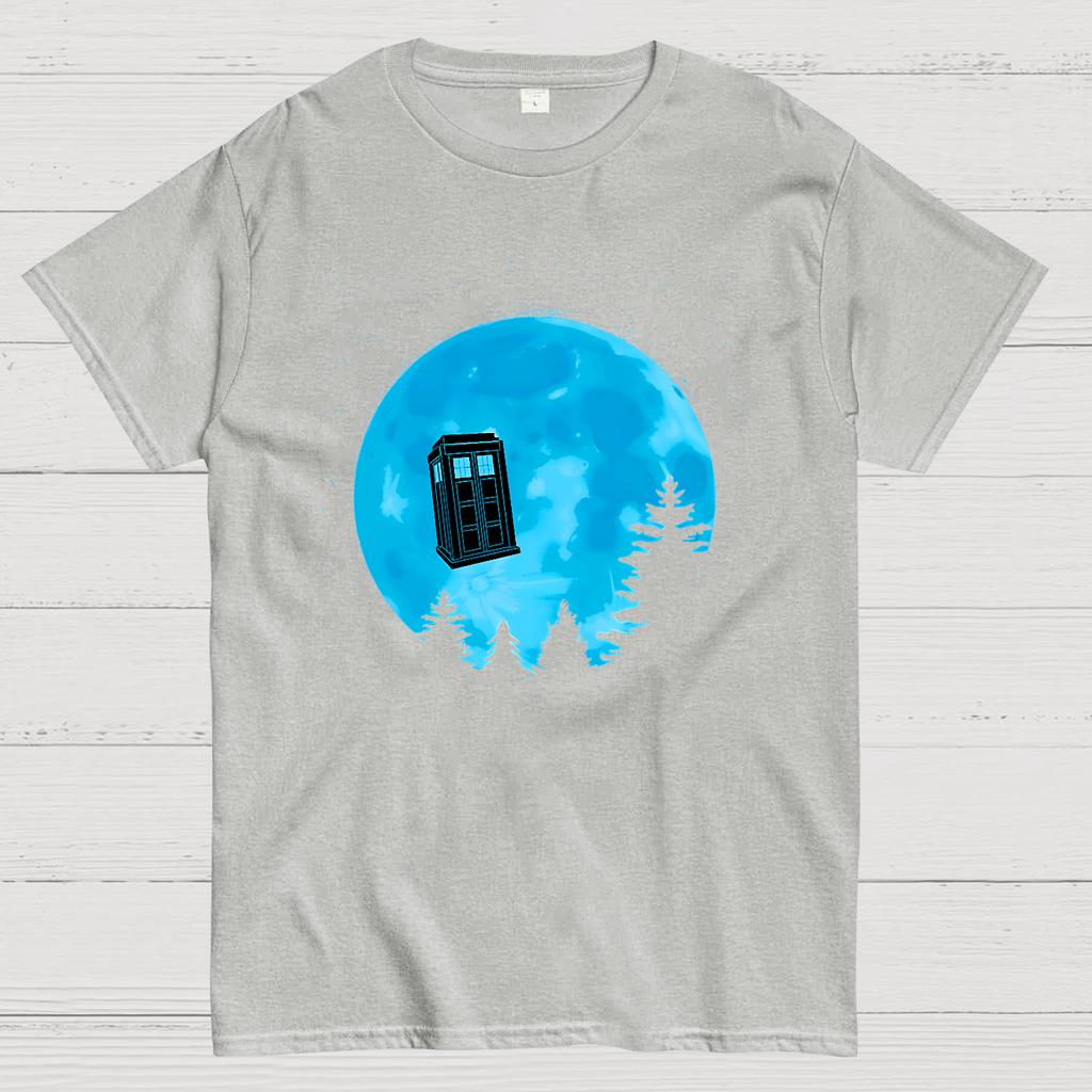 Tardis and Moon Cotton Summer Casual Cool Loose T-Shirt