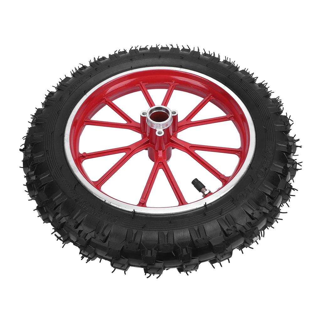 2.5 10 Front Wheel Hub Tire with Inner Tube Rubber Wear Resistant Metal Structure for 49cc Small Off Road Motorcycles
