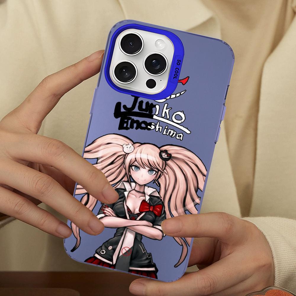 Danganronpa Junko Enoshima Monokuma Phone Case For IPhone 16 15 14 13 12 11 Pro Max X XR XSMAX Plus Matte Shockproof Back Cover