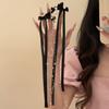 Hairpin Satin Ribbon Bowknot Decor Hair Clip with Rhinestones Glass Beads Tassels No Pull Scalp Photos Hair Accessories