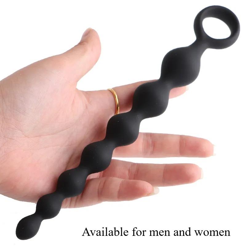 20CM Silicone Anal Beads - Prostate Stimulator Ball Butt Plug, 18+ Adult Sex Toy for Women Men Couples Gay, Erotic SM Flirt Tool