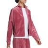 adidas Originals Logo Bestickte Lässige Sportliche Samt Stehkragen Jacke Damen Jacke Rose GV2919