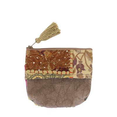 Tomo Corporation Kambadia Patch Tissue Case Pouch, Chai Brown, Approx. W13 X L11 X D2cm, 13125-000-489