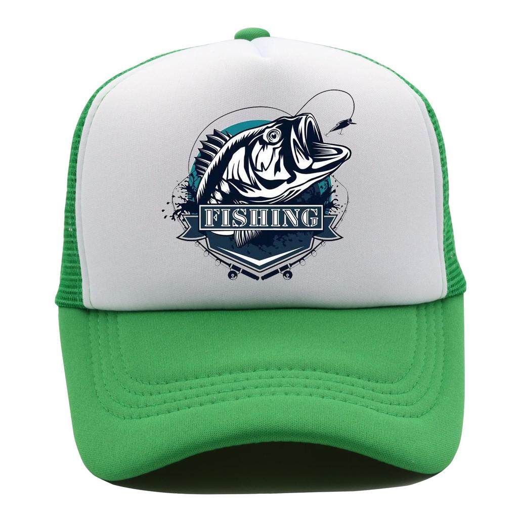 Fishing print baseball caps for men and women, outdoor sports events, truck driver caps, net caps, baseball caps, casual