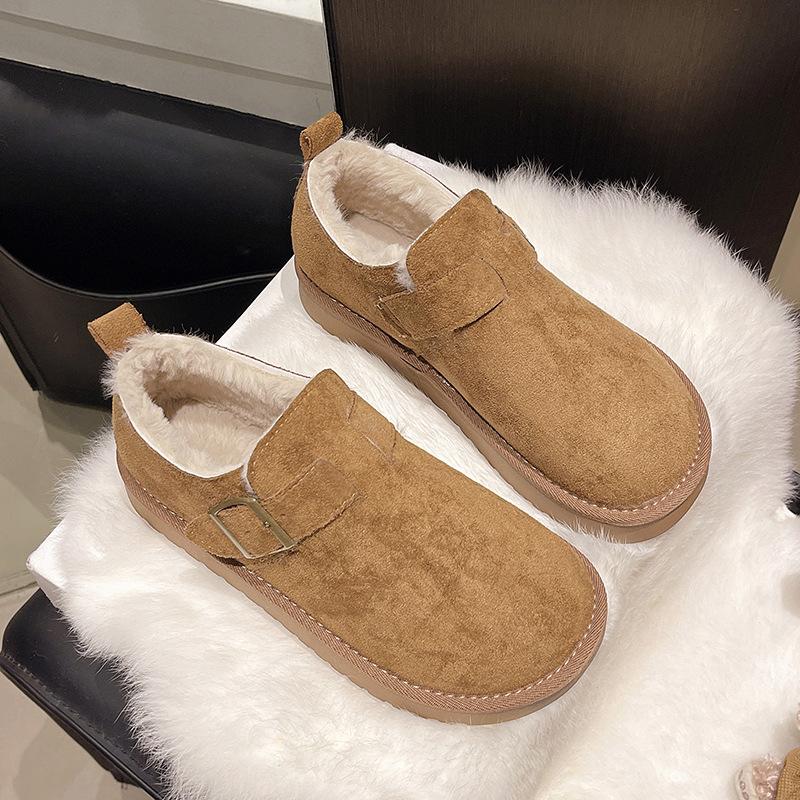 

Women s large size mid-calf soft sole heightening winter warm fur one anti-slip snow boots plush lined ankle boots outdoor sports cotton boots 35 верблюд