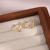2025 new pearl ear buckle femininity elegant contrasting stud earrings jewelry simple versatile plain ring earrings