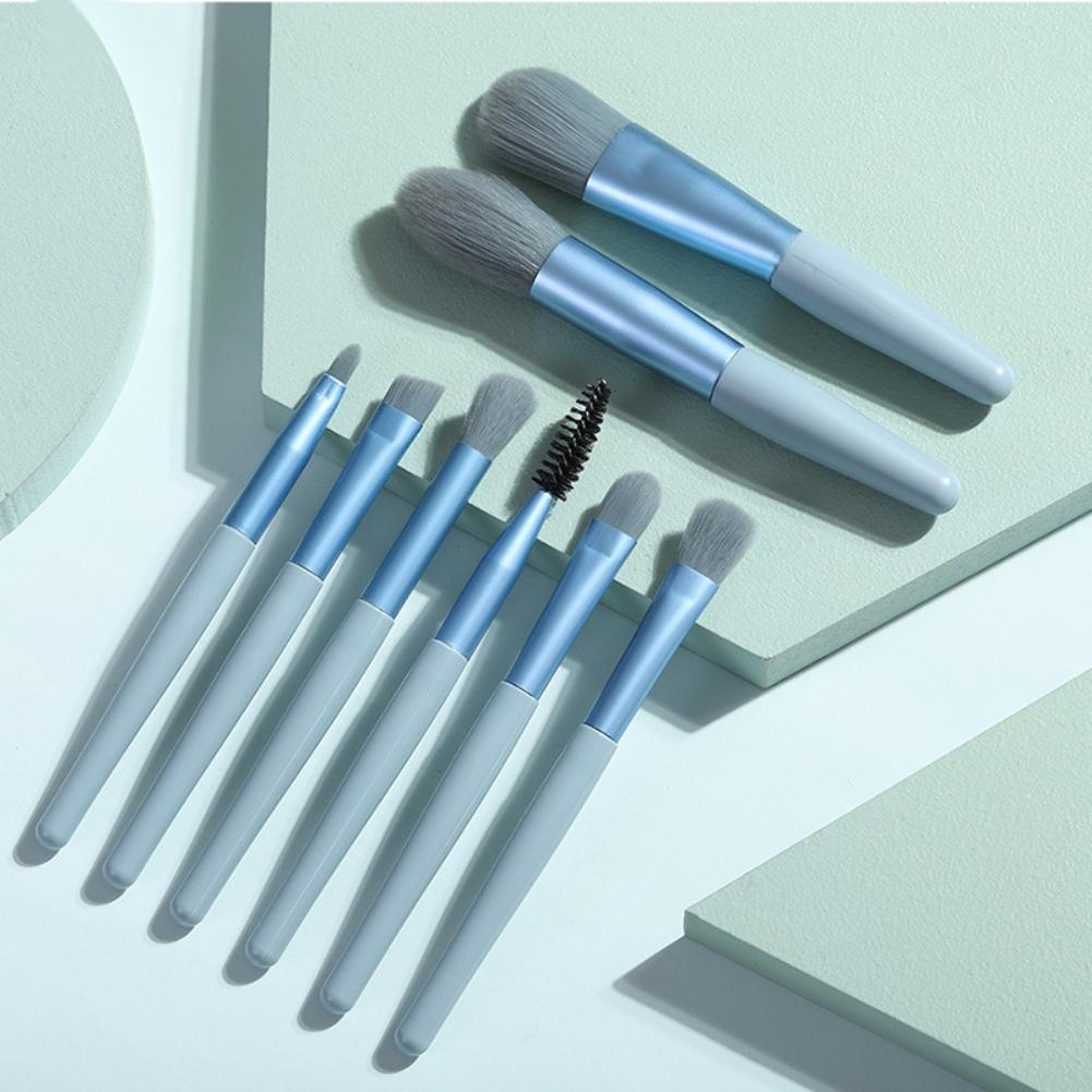 8 Piece For Mini Makeup Brush Set for Beginners and Travel Makeup Kit