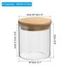 PATIKIL 14 Oz Glass Jars with Airtight Bamboo Lids, Set of 2, Clear Food Storage Jars for Nuts, Sugar, Coffee Beans, and Spices (10x8cm)