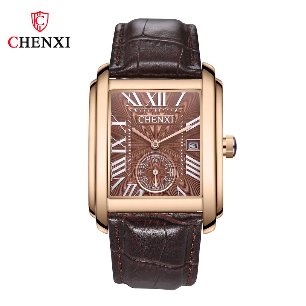 CHENXI Man Watch Leather Waterproof High Quality Business Quartz Watches For Men Calendar Casual Fashion Clock